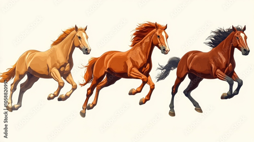 Fototapeta premium Horse Running Animation Sprites and Sprite Sheets