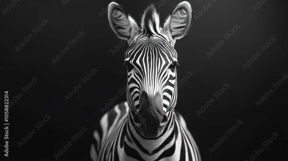 Striped Beauty: Zebra Portrait Striped Beauty: Zebra Portrait