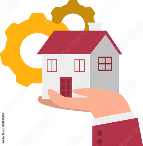 Real estate property investment illustration 