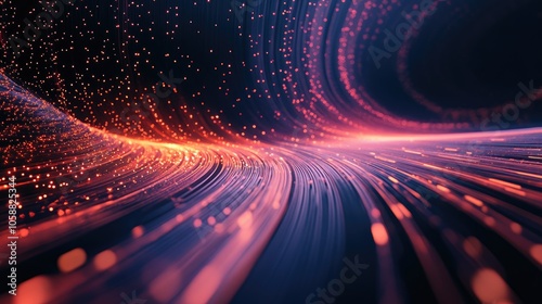 Futuristic technology background featuring abstract light line design