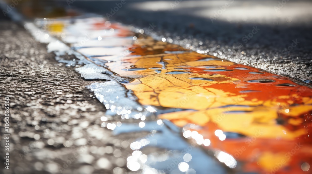 Naklejka premium surface road paint