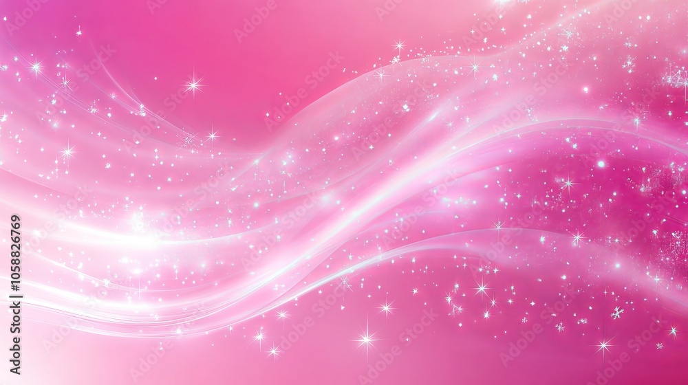 Background with a soft gradient from light pink to deep pink, adorned with snowflakes and twinkles Background with a soft gradient from light pink to deep pink, adorned with snowflakes and twinkles