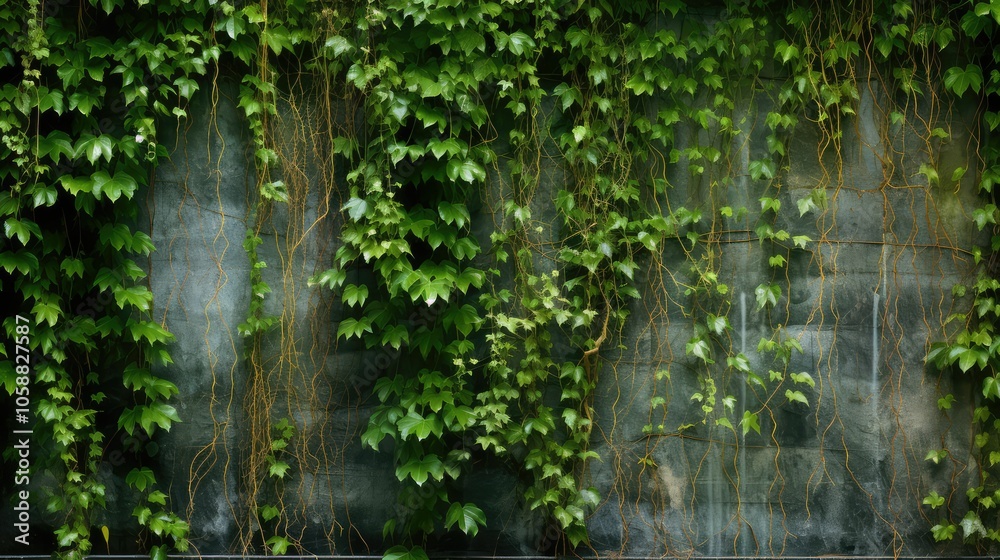 Fototapeta premium drape vines on wall