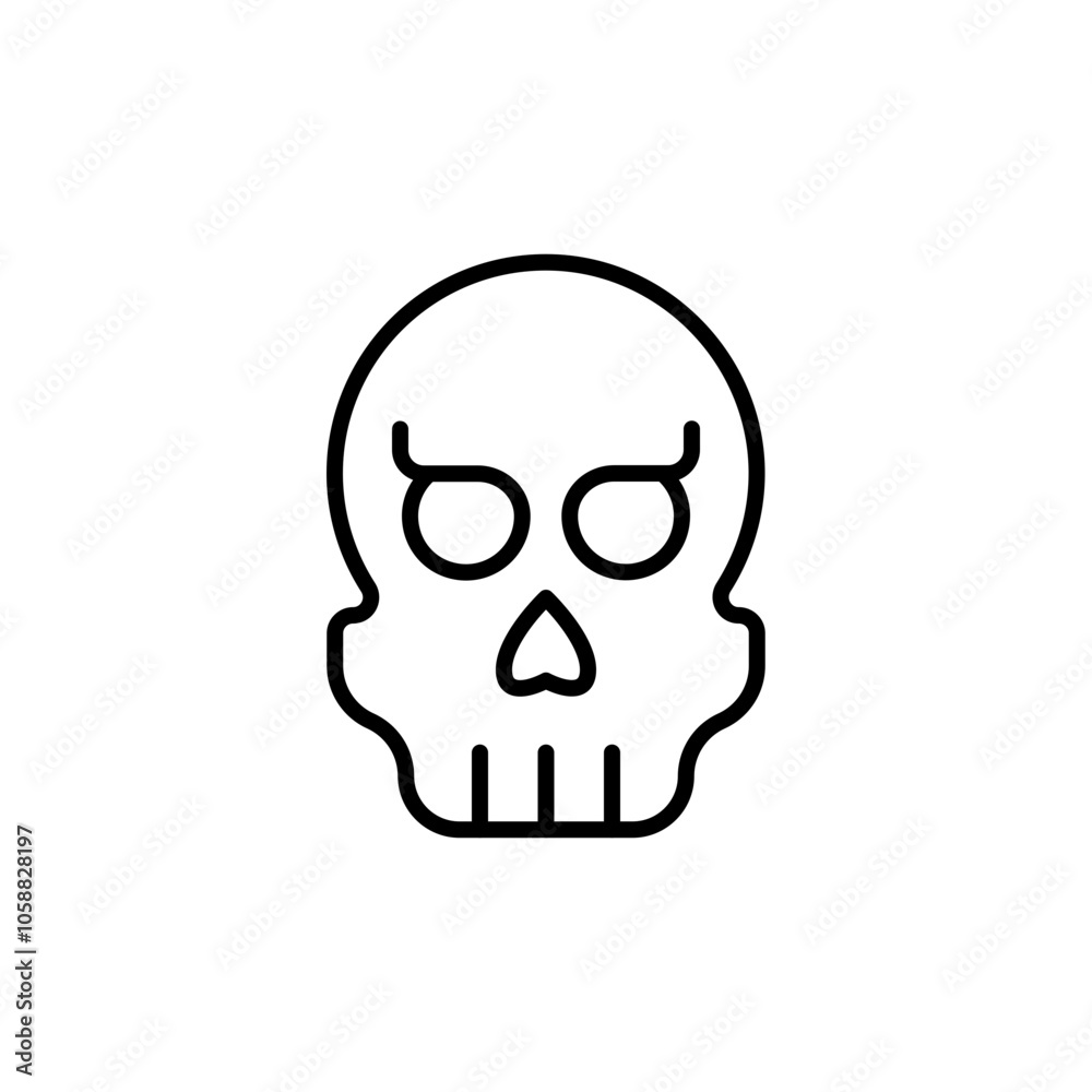 Skull outline icons, minimalist vector illustration ,simple transparent graphic element .Isolated on white background Skull outline icons, minimalist vector illustration ,simple transparent graphic element .Isolated on white background