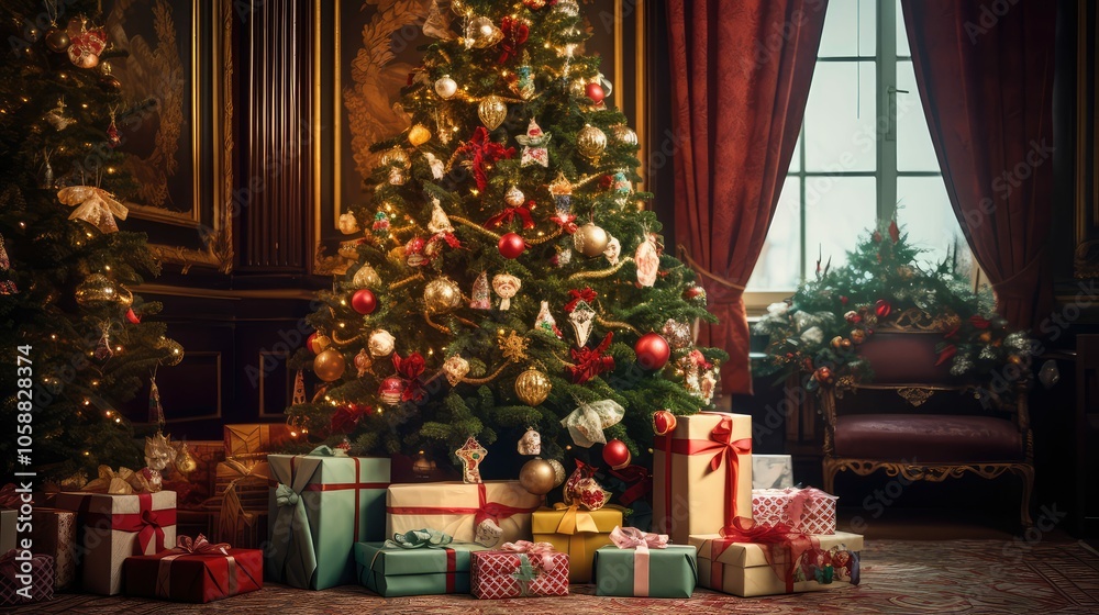 decorations presents under tree decorations presents under tree