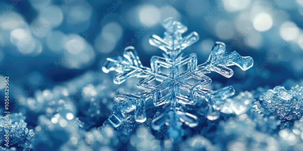 Snowflake on Pile of Snow Snowflake on Pile of Snow