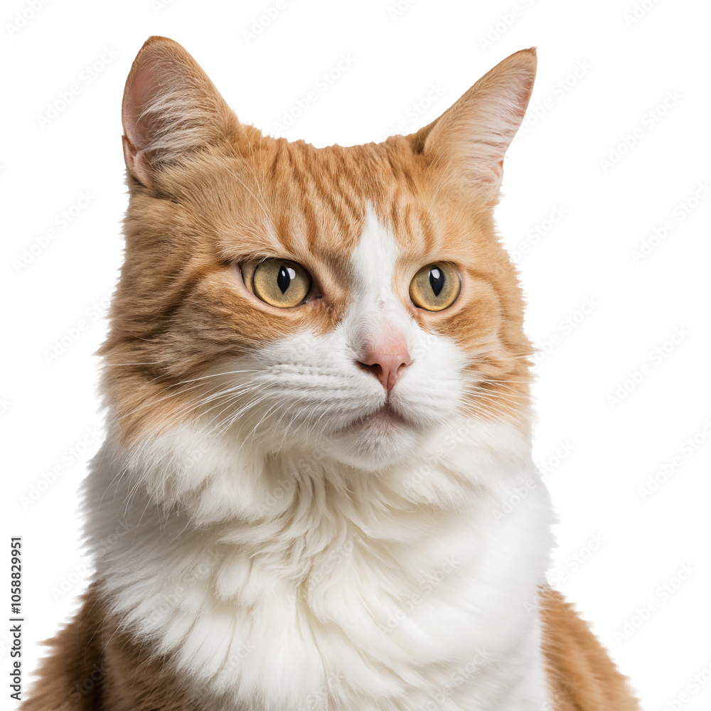 Yellow Eyes Cat PNG, Close-Up Portrait of an Orange Tabby Cat with Intense Yellow Eyes on PNG Background Yellow Eyes Cat PNG, Close-Up Portrait of an Orange Tabby Cat with Intense Yellow Eyes on PNG Background