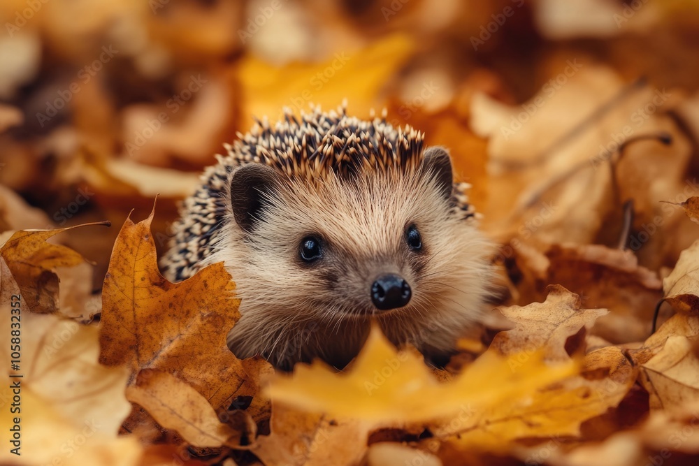 Hedge on leaf pile Hedge on leaf pile