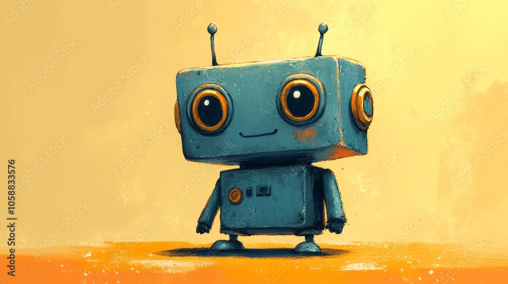 Small grungy and rusty robot Small grungy and rusty robot