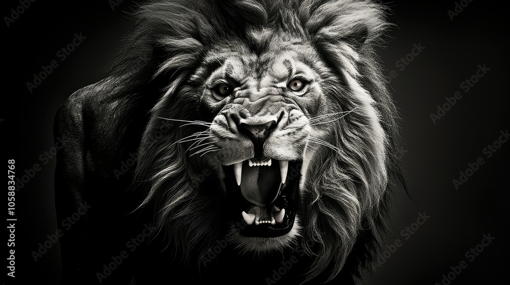 roar black and white banner