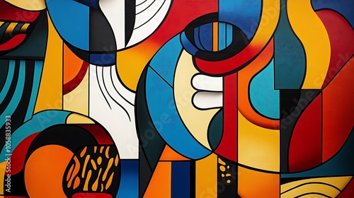 AI Generated Pop art with dynamic patterns
