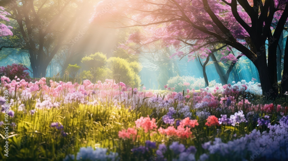 Obraz premium flowers spring overlay