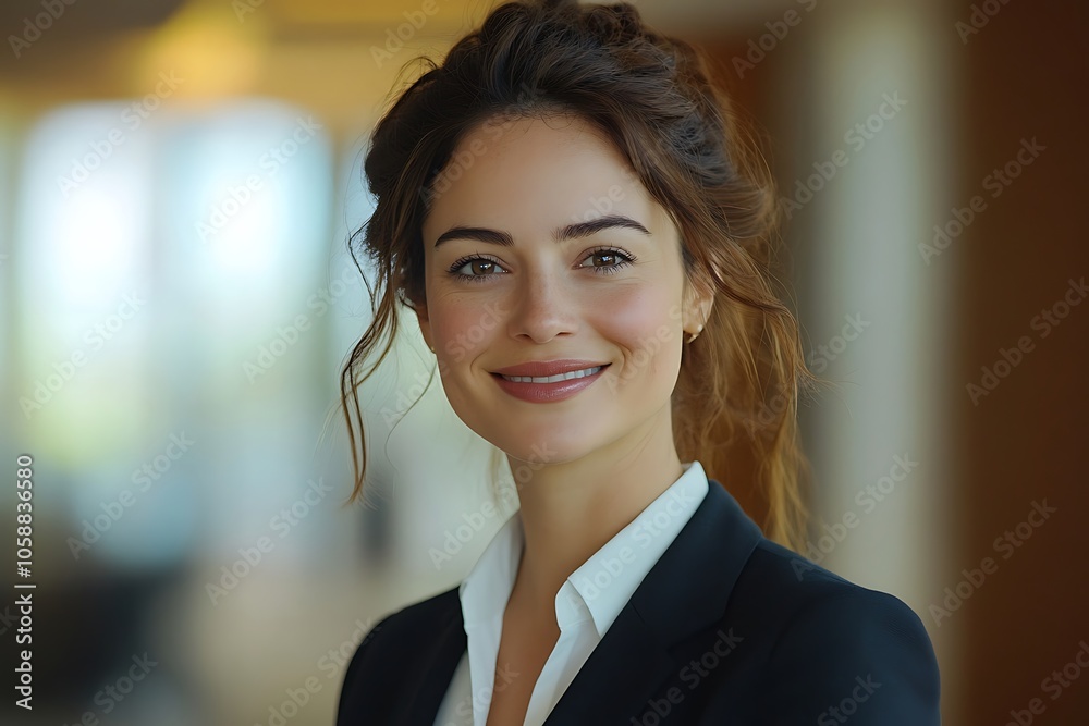 Smiling Businesswoman in Suit - Professional Headshot