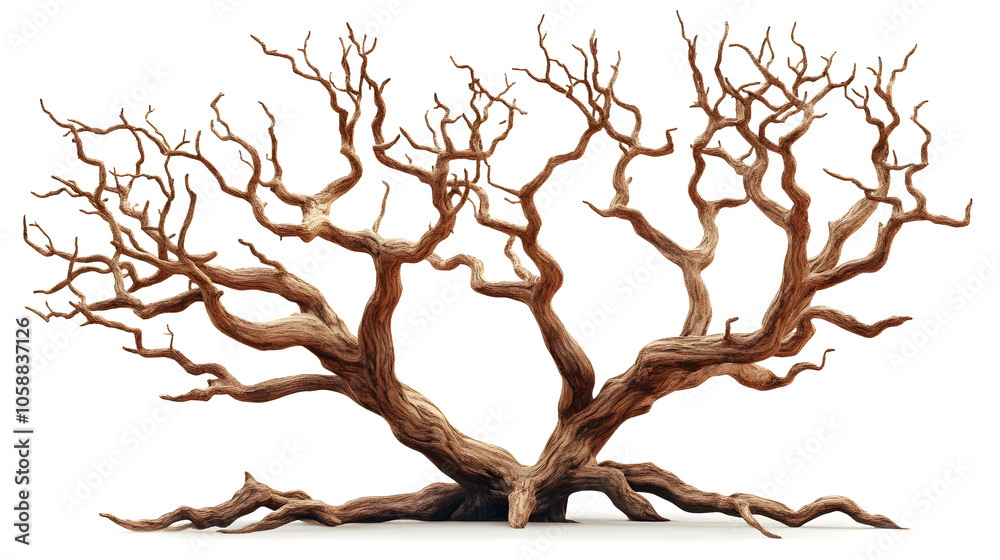Dry tree with no leaves isolated on white background Dry tree with no leaves isolated on white background