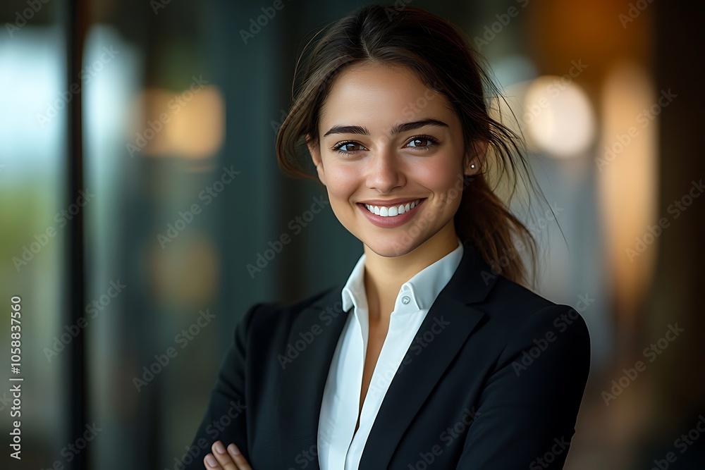 Smiling Businesswoman in Suit, Professional Headshot Smiling Businesswoman in Suit, Professional Headshot