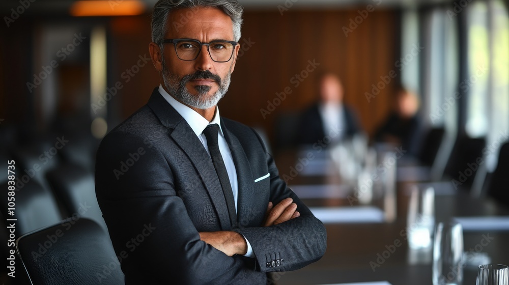 Confident Senior Executive in Formal Business Setting Confident Senior Executive in Formal Business Setting