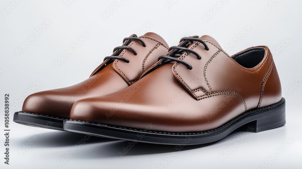 Elegant leather mens shoe displayed against a white background, capturing the essence of sophistication in mens fashion. The stylish design of the mens shoe emphasizes its premium quality. Elegant leather mens shoe displayed against a white background, capturing the essence of sophistication in mens fashion. The stylish design of the mens shoe emphasizes its premium quality.