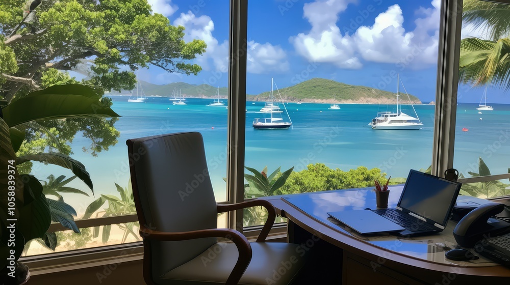 Obraz premium crystal view from office window