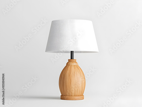 Modern table lamp isolated cutout object on white background