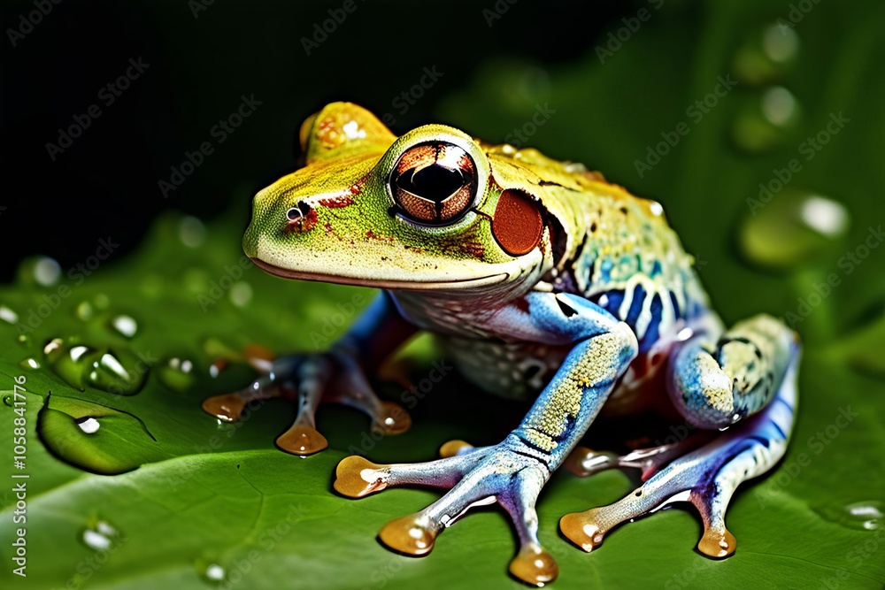 Obraz premium frog skin the textured often moist skin of a frog