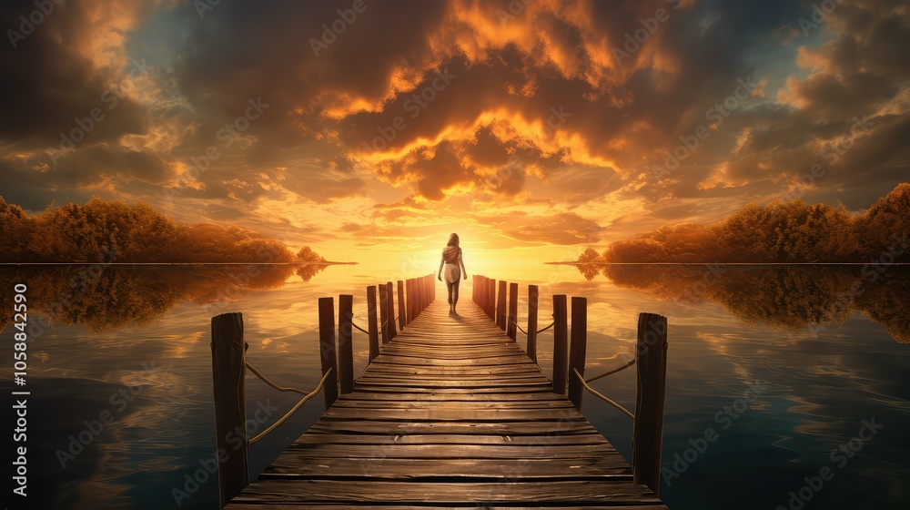 Obraz premium reflecti walk on water