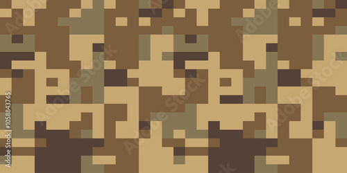 Camouflage Seamless Pattern. Trendy Style Camo, Repeat Print. Military Camouflage Pants