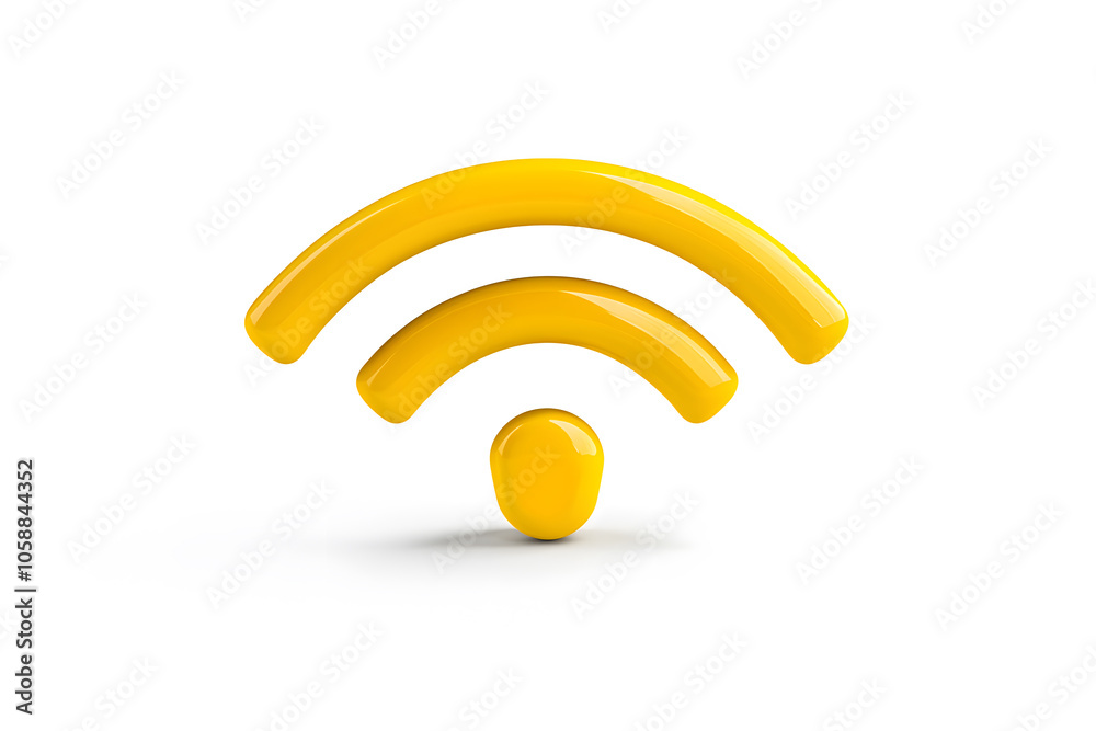 Wifi network 3d symbol, isolated on white background Wifi network 3d symbol, isolated on white background