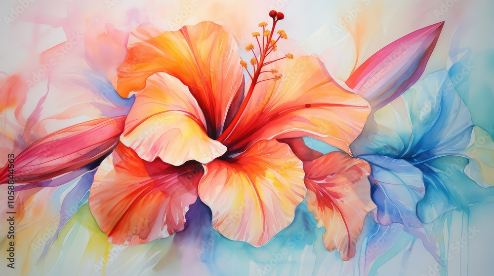 s water color tropical