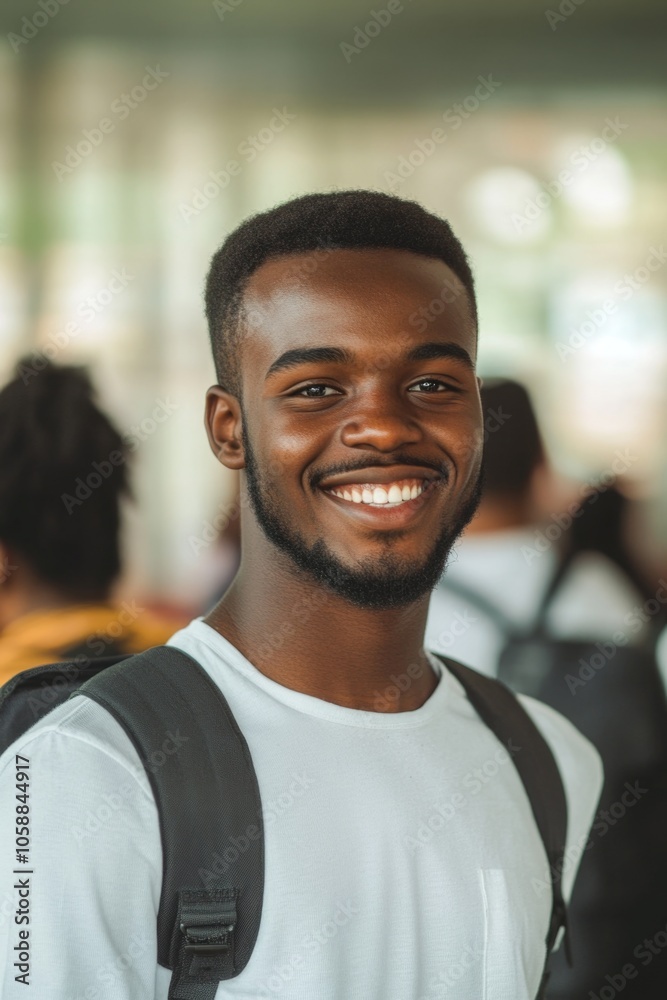 Man with Backpack Smiling Man with Backpack Smiling