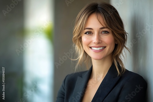Smiling Businesswoman with Wavy Hair and White Teeth Free Download Smiling Businesswoman with Wavy Hair and White Teeth - GFXLoad