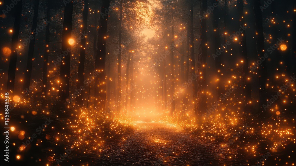 magical fairy tale forest landscape filled with shimmering lights, whimsical trees, and a soft ethereal glow that invites viewers into a dreamlike world of enchantment magical fairy tale forest landscape filled with shimmering lights, whimsical trees, and a soft ethereal glow that invites viewers into a dreamlike world of enchantment