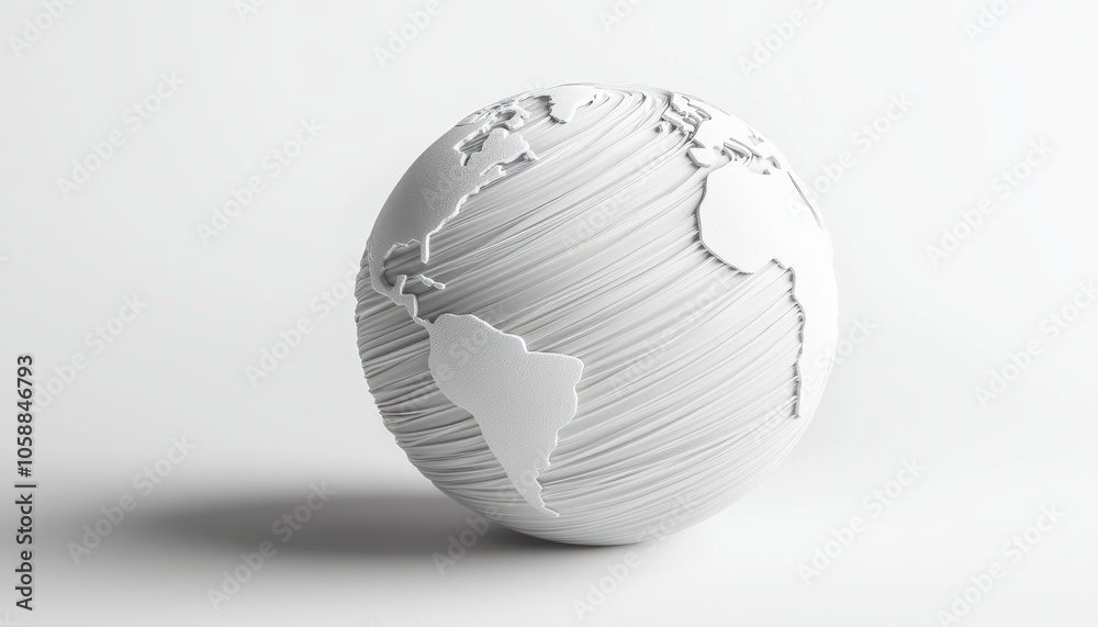 3D globe with streaming light lines at high speed, visualizing rapid digital communication, worldwide networks, and technological advancement, isolated on white background 3D globe with streaming light lines at high speed, visualizing rapid digital communication, worldwide networks, and technological advancement, isolated on white background