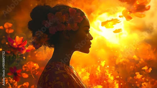 Wallpaper Mural abstract painting of a colorful face  Torontodigital.ca