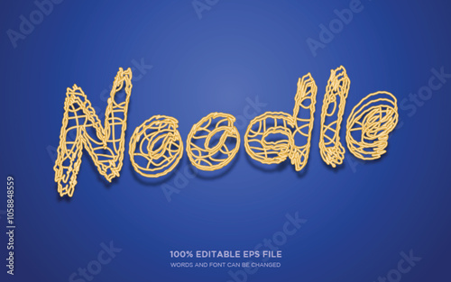 Noodle editable text style effect	
