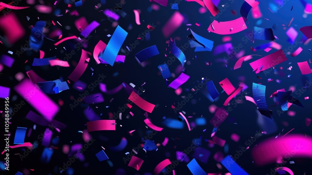 Obraz premium Colorful Confetti for New Year Celebration Background