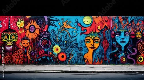 vibrant street wall