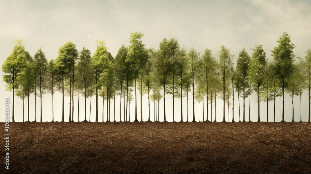 Fototapeta premium growth trees growing