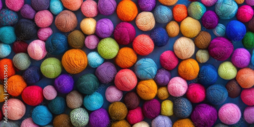 Vibrant balls of wool yarn create an engaging and colorful backdrop, adding a lively touch with their diverse hues and textures that appeal to the senses. Vibrant balls of wool yarn create an engaging and colorful backdrop, adding a lively touch with their diverse hues and textures that appeal to the senses.