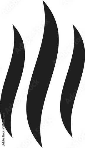 Smoke icon . Hot steam icon . Aromas vaporize icon . Smell icon vector