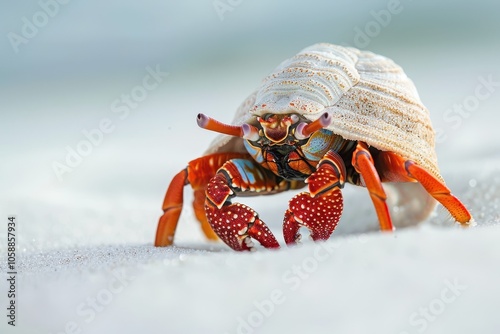 Crab moving on sand