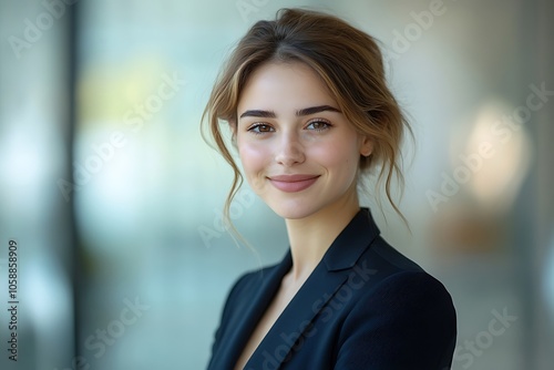 Smiling Woman in Business Attire - Professional Headshot