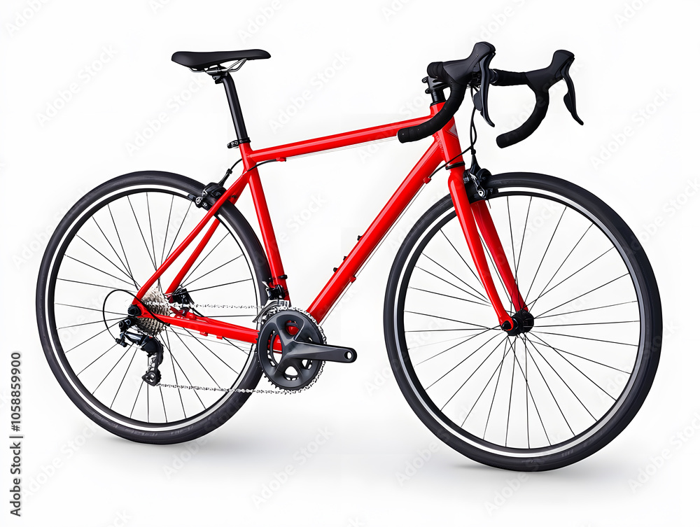 Side view racing bicycle, isolated on white background Side view racing bicycle, isolated on white background