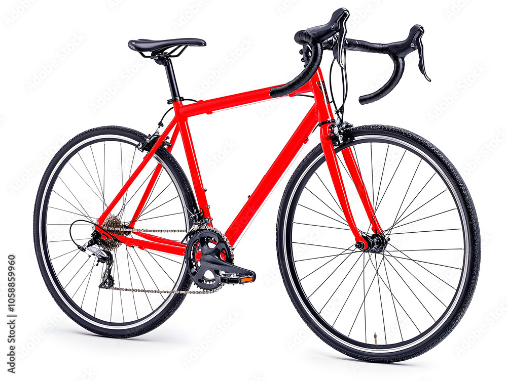 Side view racing bicycle, isolated on white background Side view racing bicycle, isolated on white background