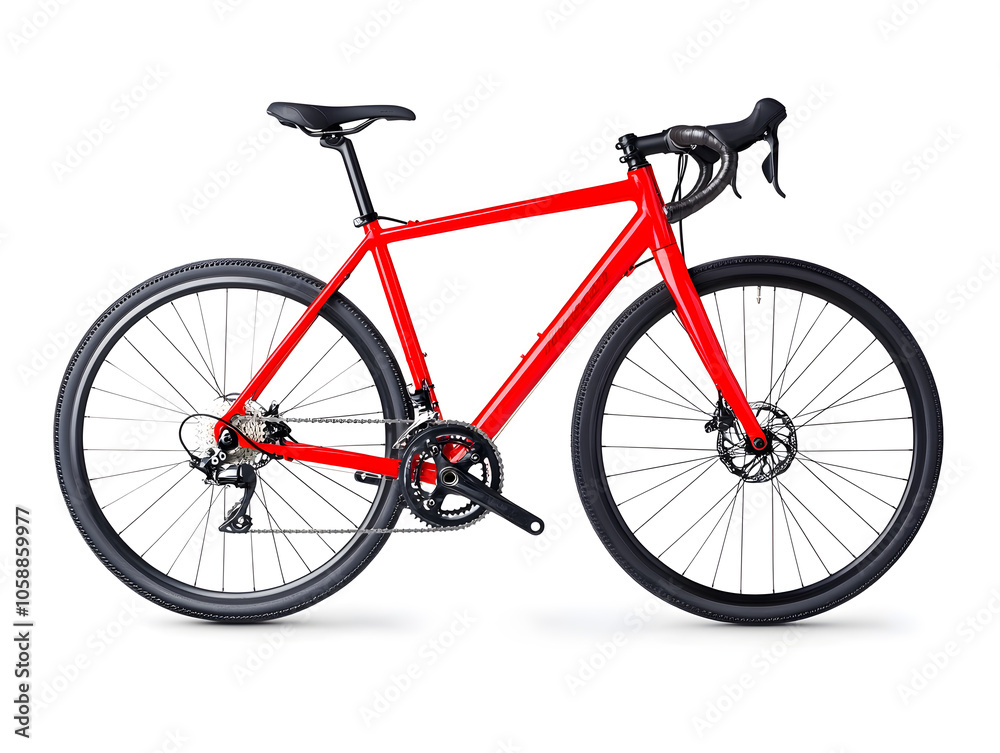 Side view racing bicycle, isolated on white background Side view racing bicycle, isolated on white background