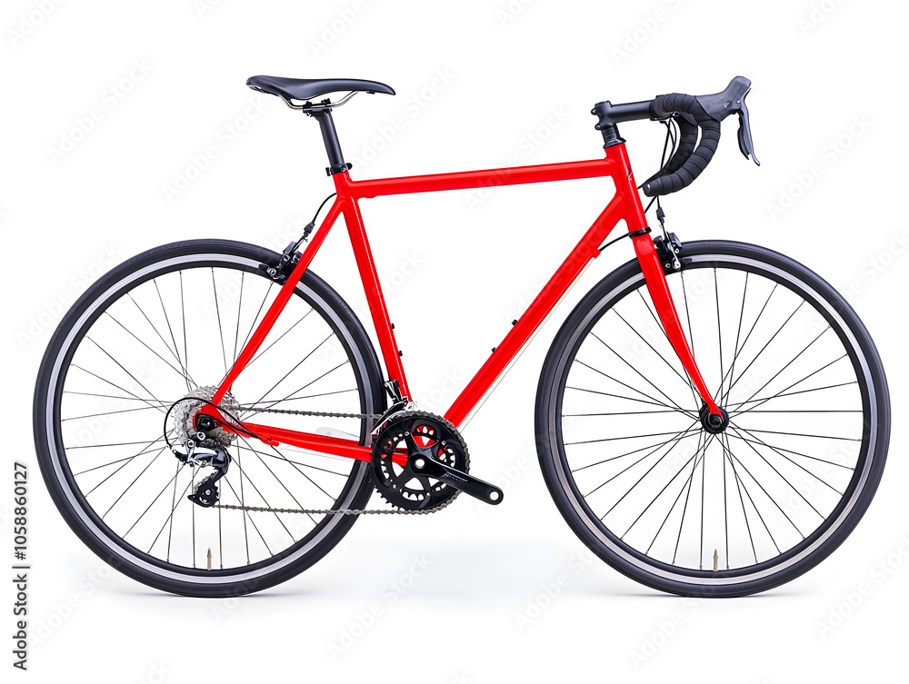 Side view racing bicycle, isolated on white background Side view racing bicycle, isolated on white background