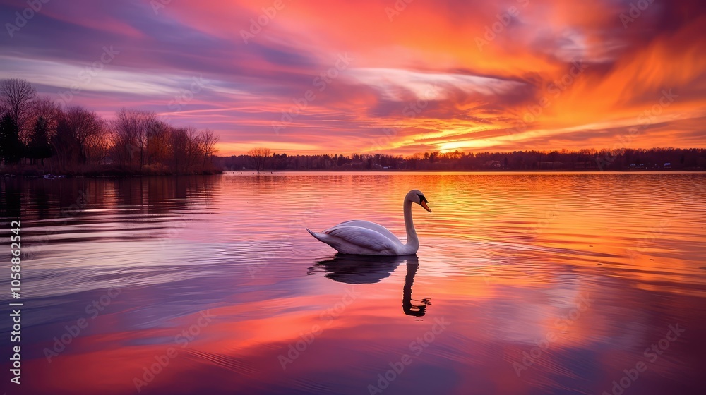 Fototapeta premium lake spring water colors