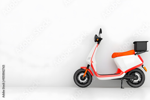 Scooter motorcycle isolated on white background	 photo