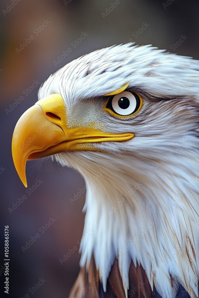 Obraz premium Eagle's Face Close Up,