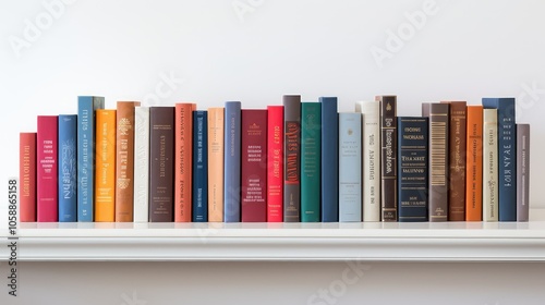 literature books with white background