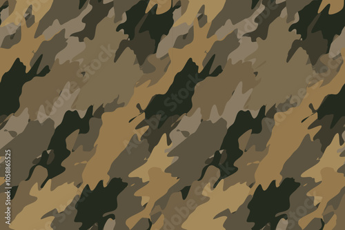 brown military camouflage seamless pattern for fabric, clothing, and uniform design